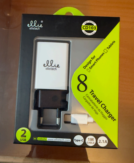 Ellietech CD103 Charger for Type-C, 2.1A 2USB Ellietech TOP