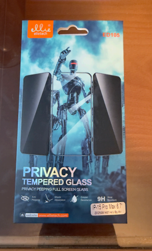 Privacy tempered glass - IP 15 pro max
