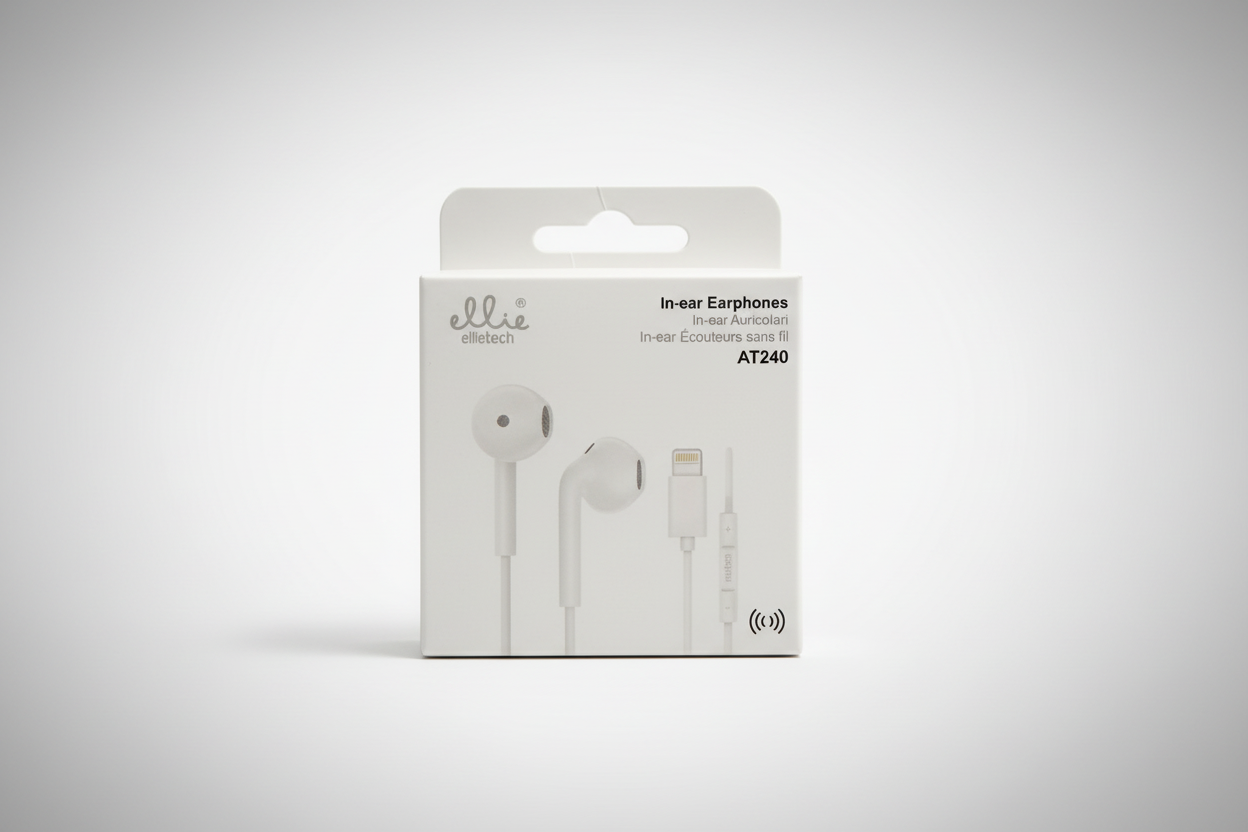 Ellietech AT240 Headphones with Lightning Connector for iPhone